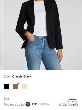 Spanx Ponte Classic Black Single-Button Blazer Size Sm